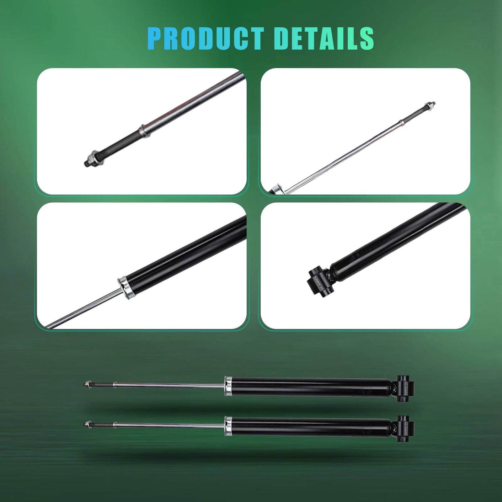 Set of 2 Rear Struts for Hyundai Accent Rio (2006–2011)
