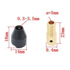 Keyless Drill Chuck Adaptor for 1/4 Shank Drill (0.3-3.5mm)