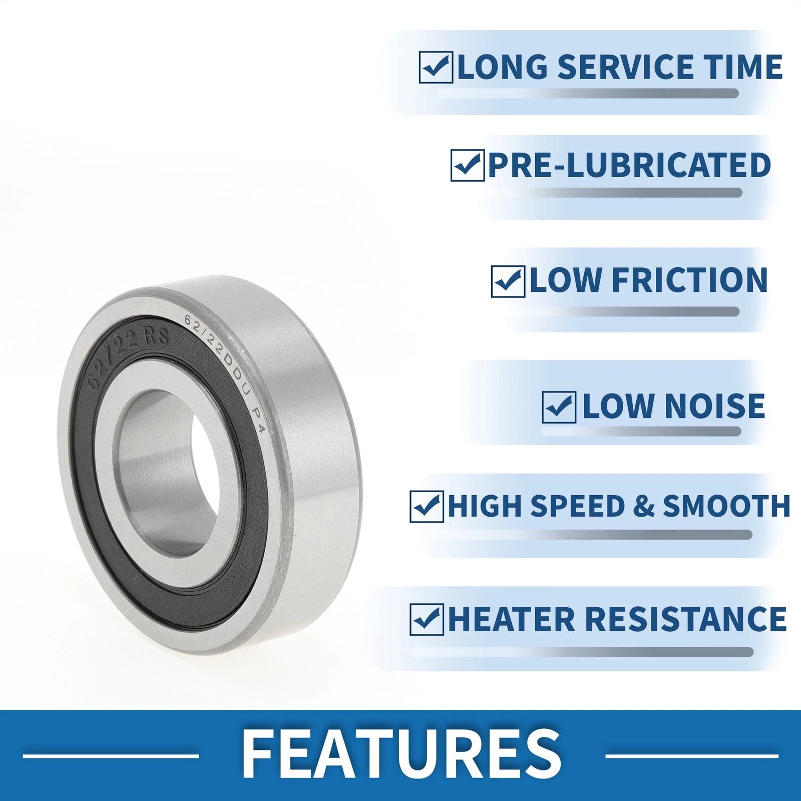 Deep Groove Ball Bearing P4 for Scooter Skateboard Wheel (22x50x14mm)