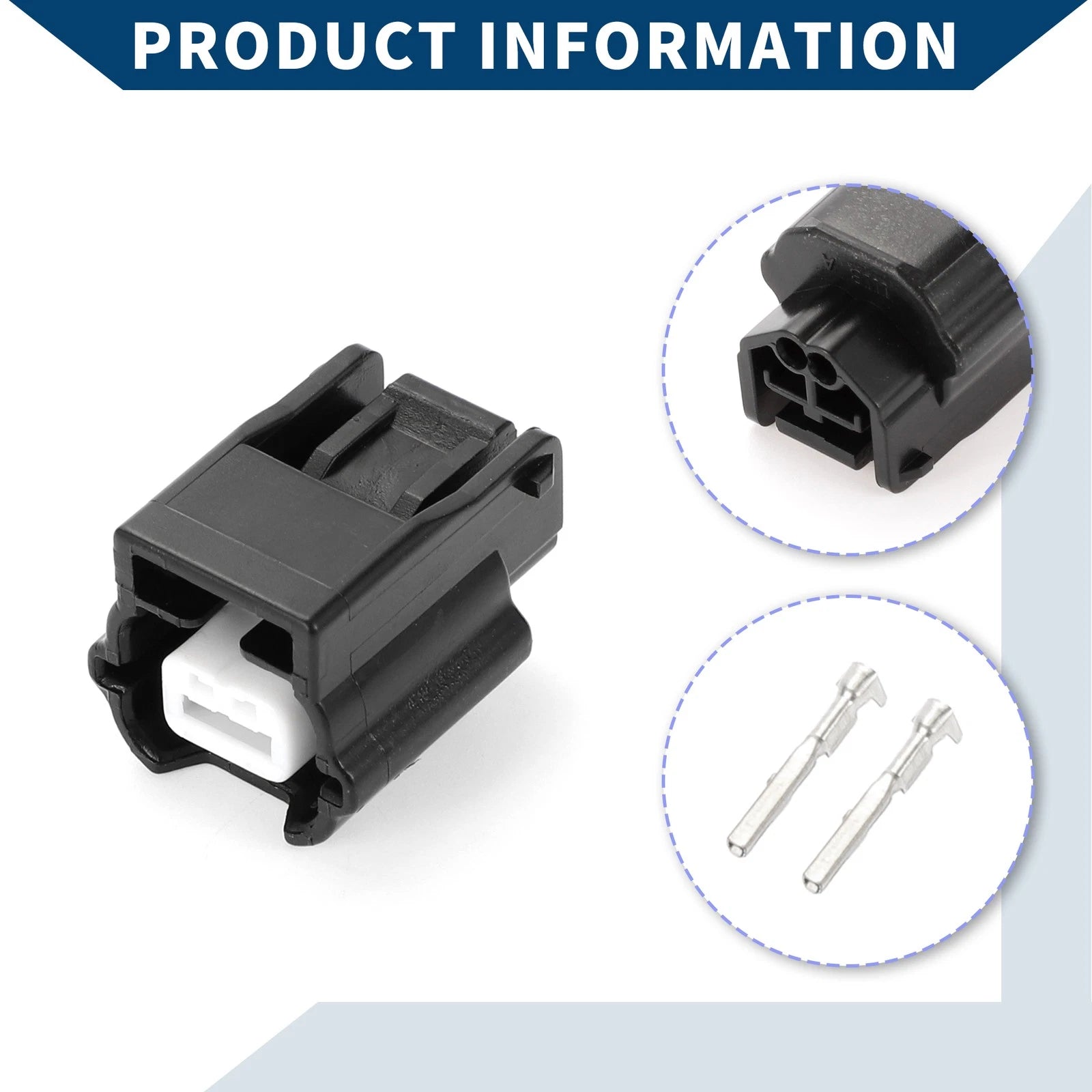 2 Pin Headlight ABS Sensor Connector Plug for Honda 