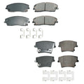 Set of 4 Akebono Ceramic Brake Pads for Dodge 300 Challenger Charger Magnum (2005–2010)