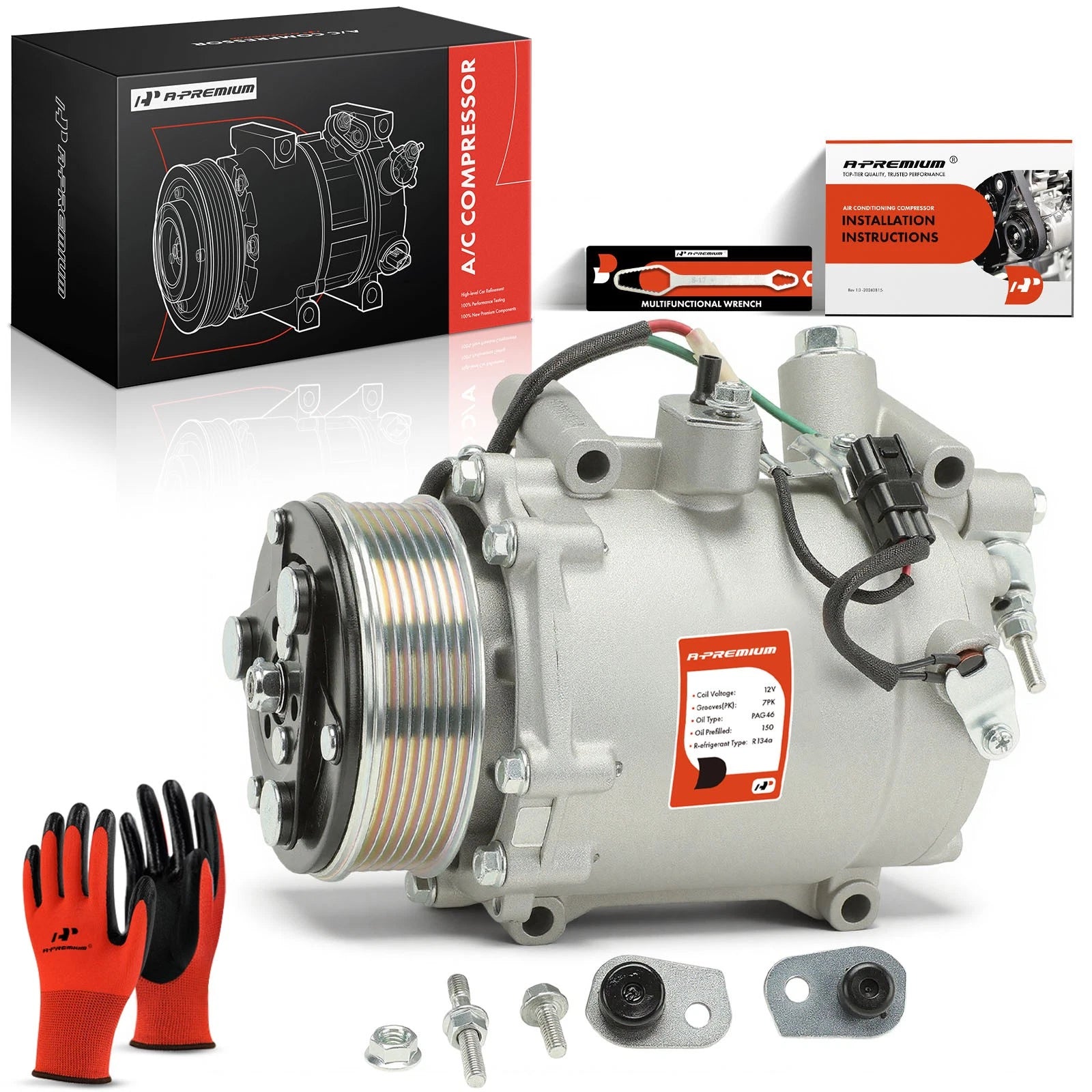 A/C Compressor with Clutch for Nissan Versa (2020–2025) Acura TSX (2009–2014)