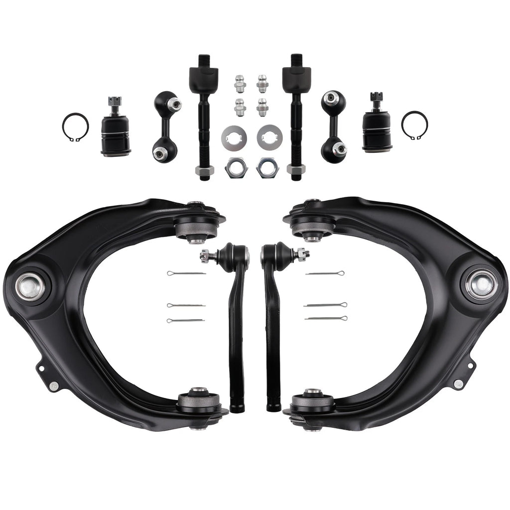 10x Front Upper Control Arms Sway Bar Tie Rods Kit for Honda Accord (1998–2002)