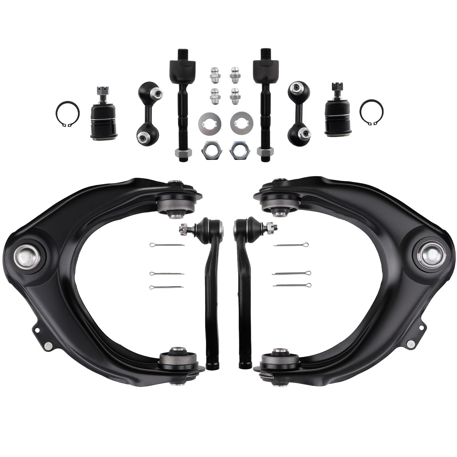 10x Front Upper Control Arms Sway Bar Tie Rods Kit for Honda Accord (1998–2002)