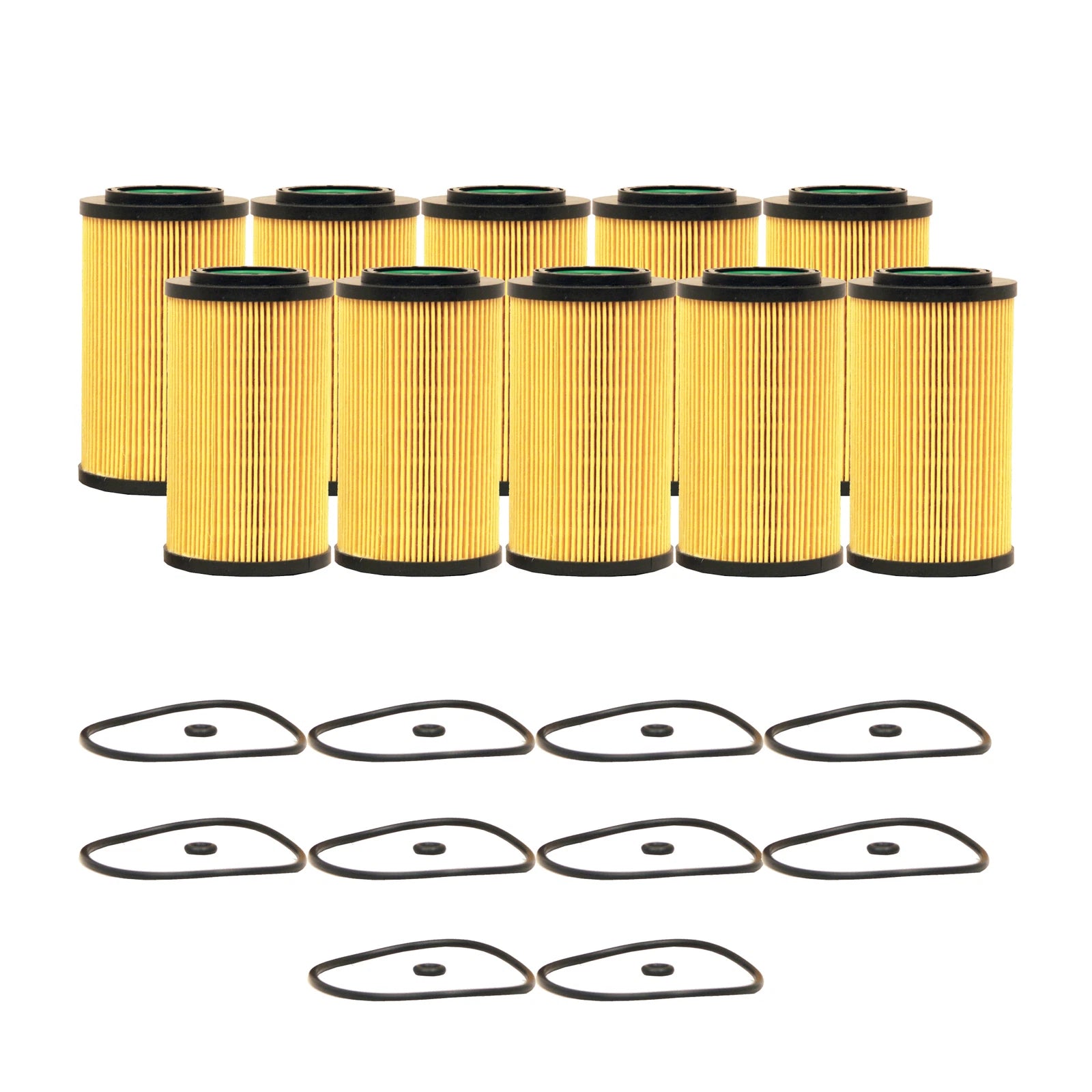 Set of 10 Engine Oil Filters for Hyundai Kia V6 (StdAsp GAS)
