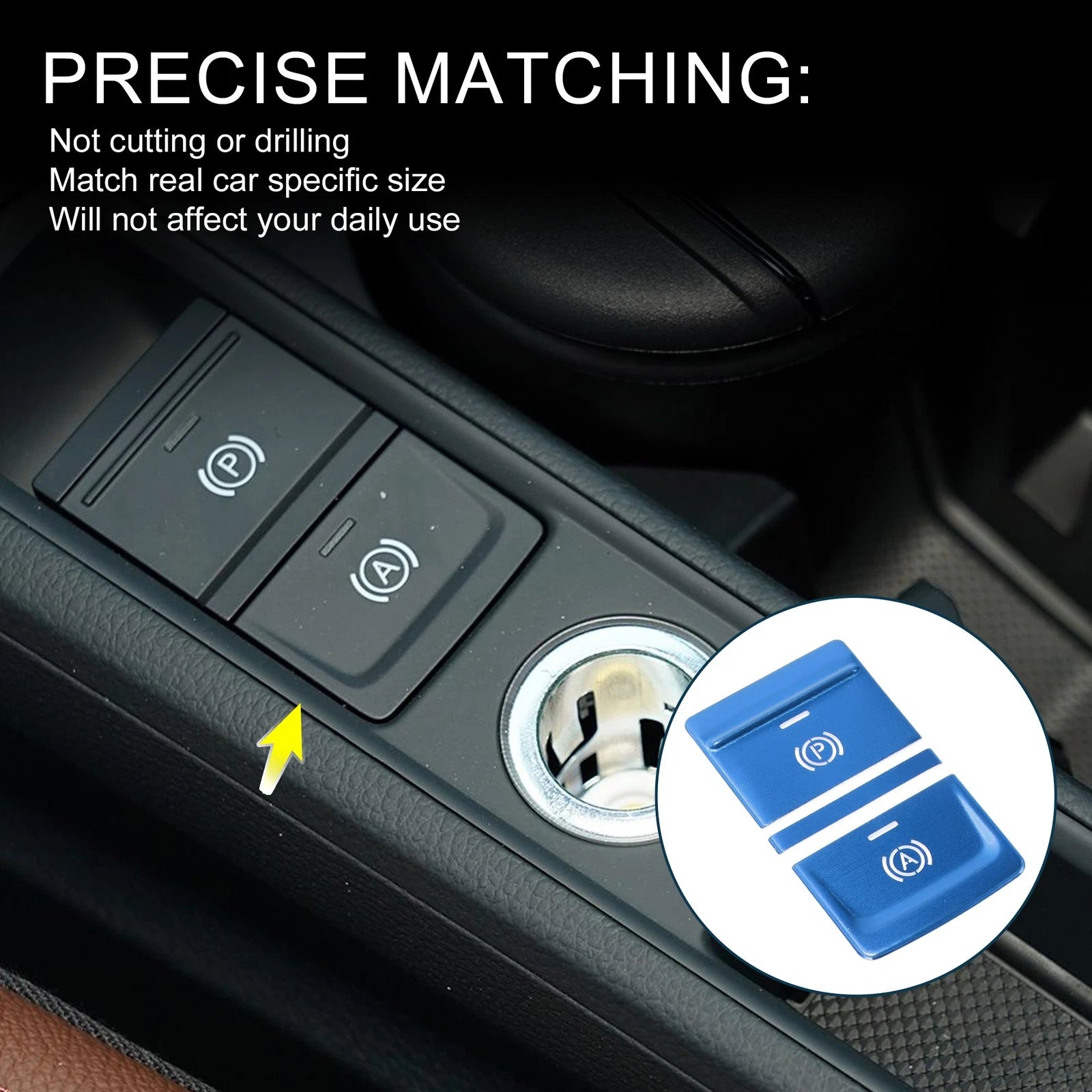 Electronic Parking Brake Switch Button Sticker for Audi Q3 (2019–2020) Blue