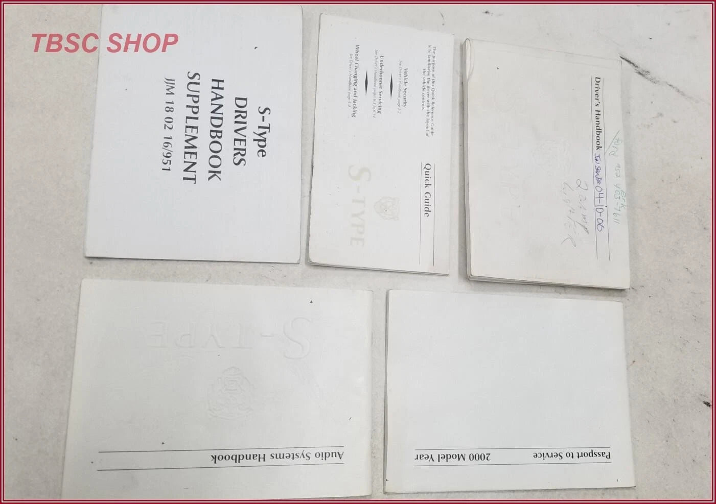 Owners Manual Collection with Case for Jaguar S-Type (2000)