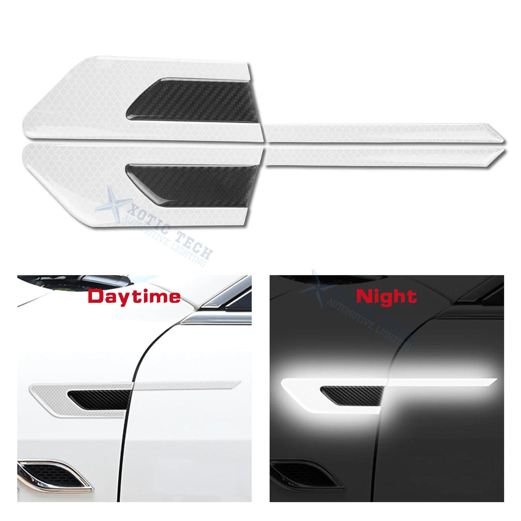 Reflective Rear View Mirror Side Door Strip Warning Stickers Universal (-)