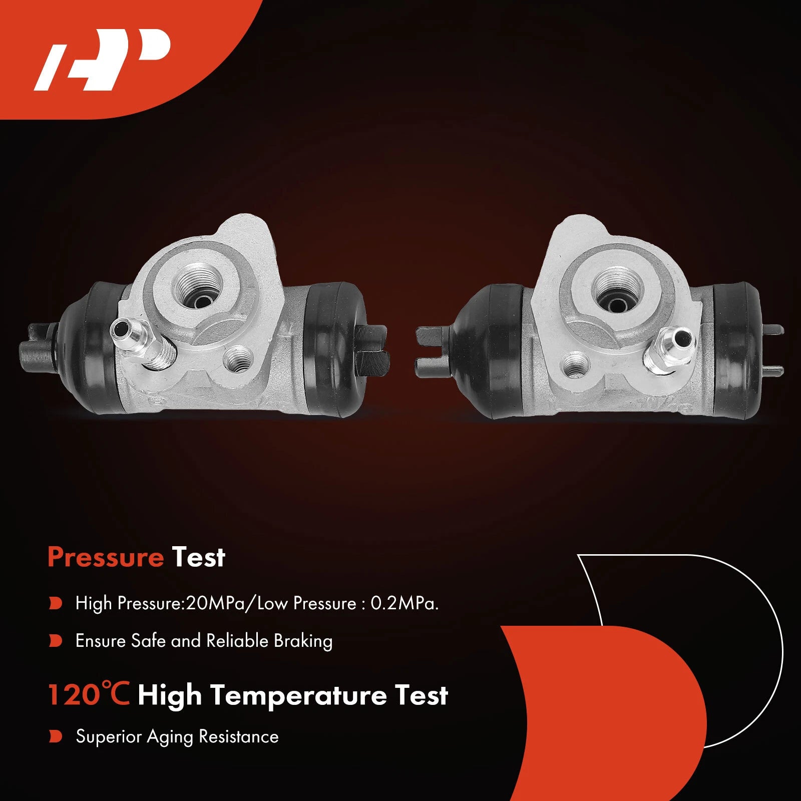 2 Rear Side Drum Brake Wheel Cylinders for Toyota Echo/Scion iQ (2000–2005)