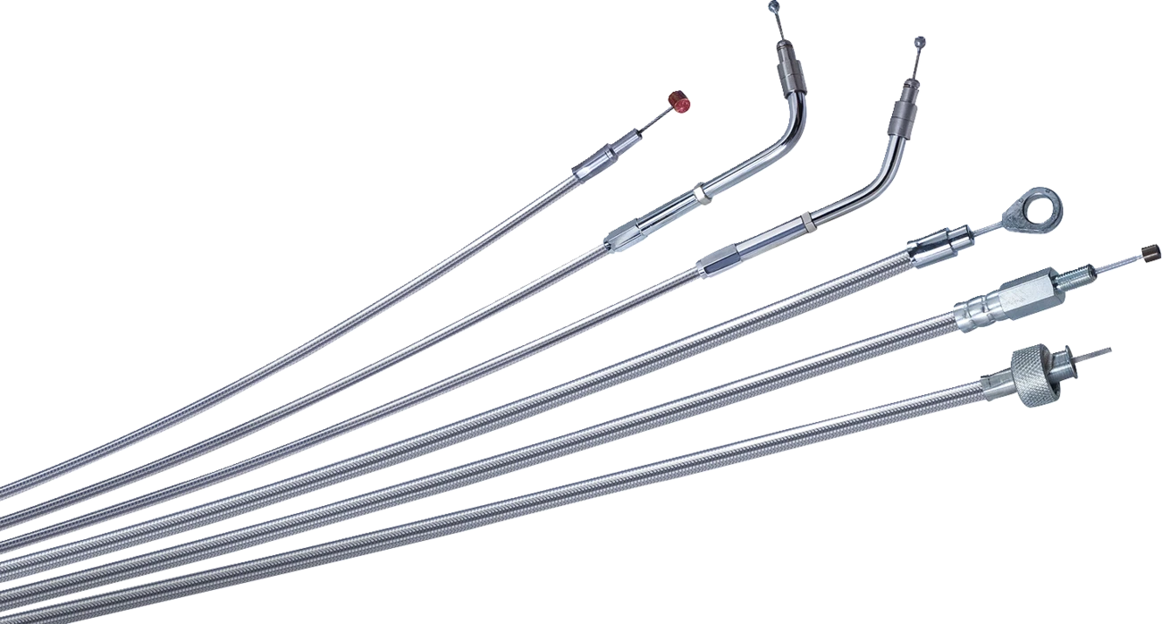 Barnett Stainless Steel Clutch Cable for Harley-Davidson (+6")