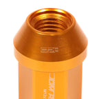 20 PCS Closed End M12x1.5 35mm Tall Orange Aluminum Lug Nuts for JDM Vehicles