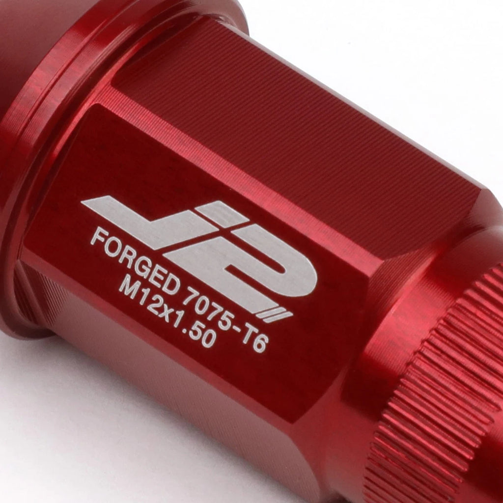 Set of 20 J2 7075 Forged Aluminum M12x1.5 Open-End Lug Nuts for