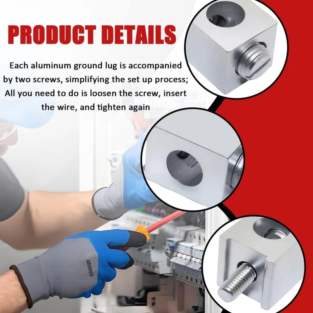 Set of 4 Aluminum Alloy Quick Connect Terminals CA10UF for Automotive