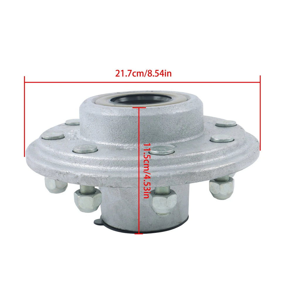8-Lug 6.5" Galvanized Trailer Hub Kit for 7 (YYYY–YYYY)