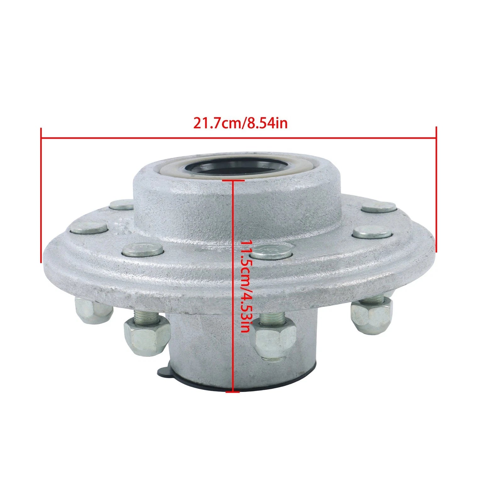 8-Lug 6.5" Galvanized Trailer Hub Kit for 7 (YYYY–YYYY)
