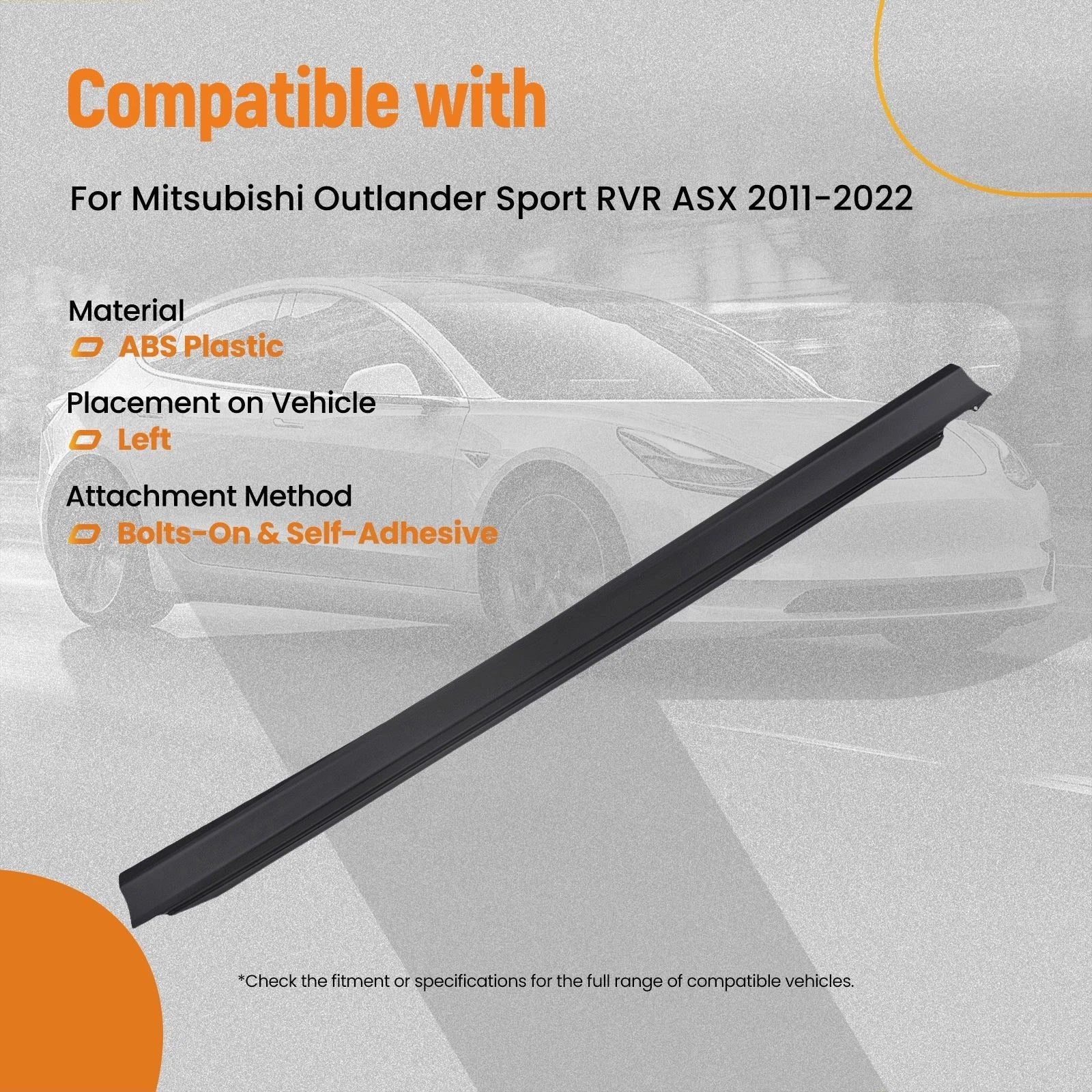 Side Skirt Extension Panel for Mitsubishi Outlander Sport (2011–2022)