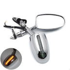 Rear View LED Mirror for Harley Suzuki Kawasaki Yamaha Honda (6MM thread)