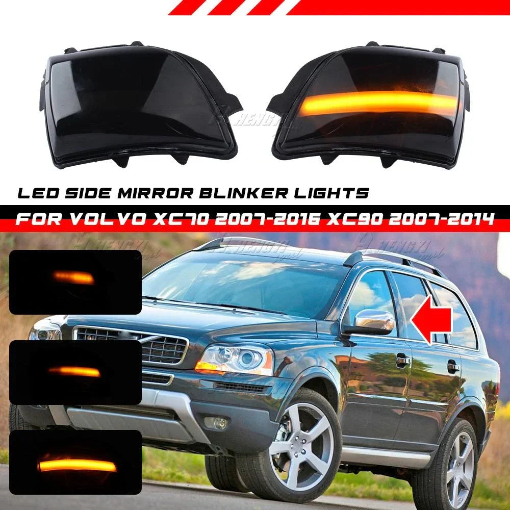 Dynamic LED Turn Signal Mirror Light for Volvo XC70 XC90 (2006–2015)