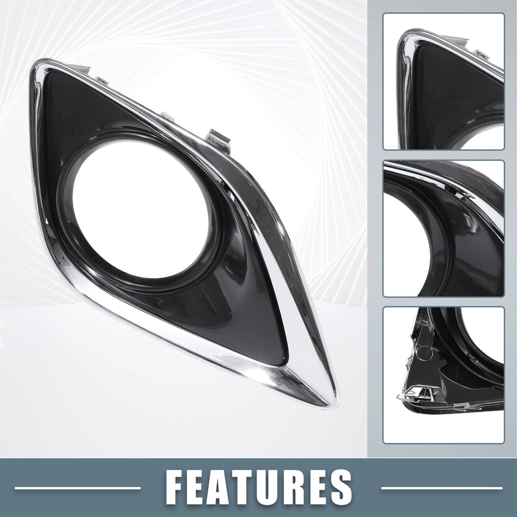 Set of 2 Fog Light Grille Covers for Toyota Venza (520400T010, 520300T010)