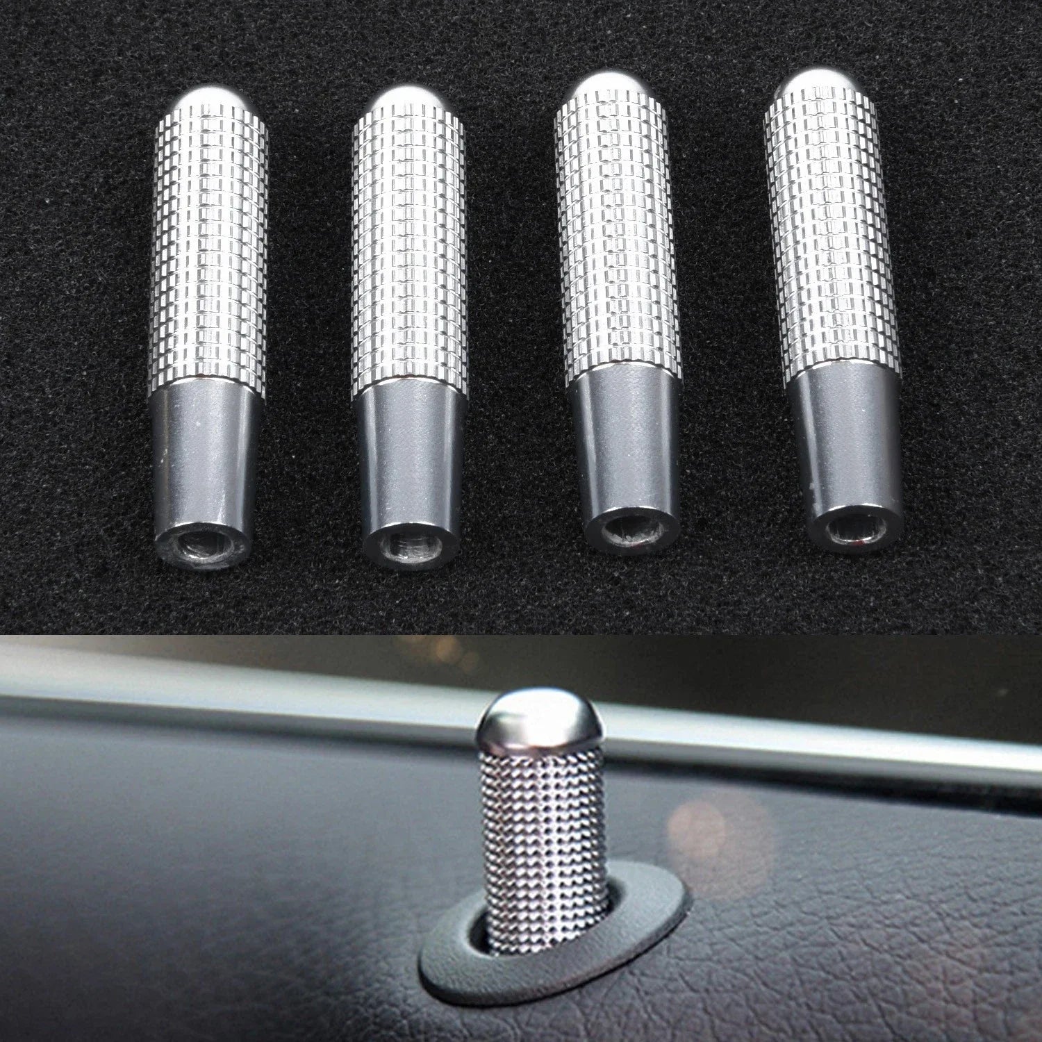4pcs Car Door Lock Pin Knob Trim Ring for W205/GLC/GLS/GLE