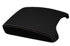 Console Lid Armrest Cover for BMW X5 E53 (2000–2006) Carbon Fiber Beige Stitch