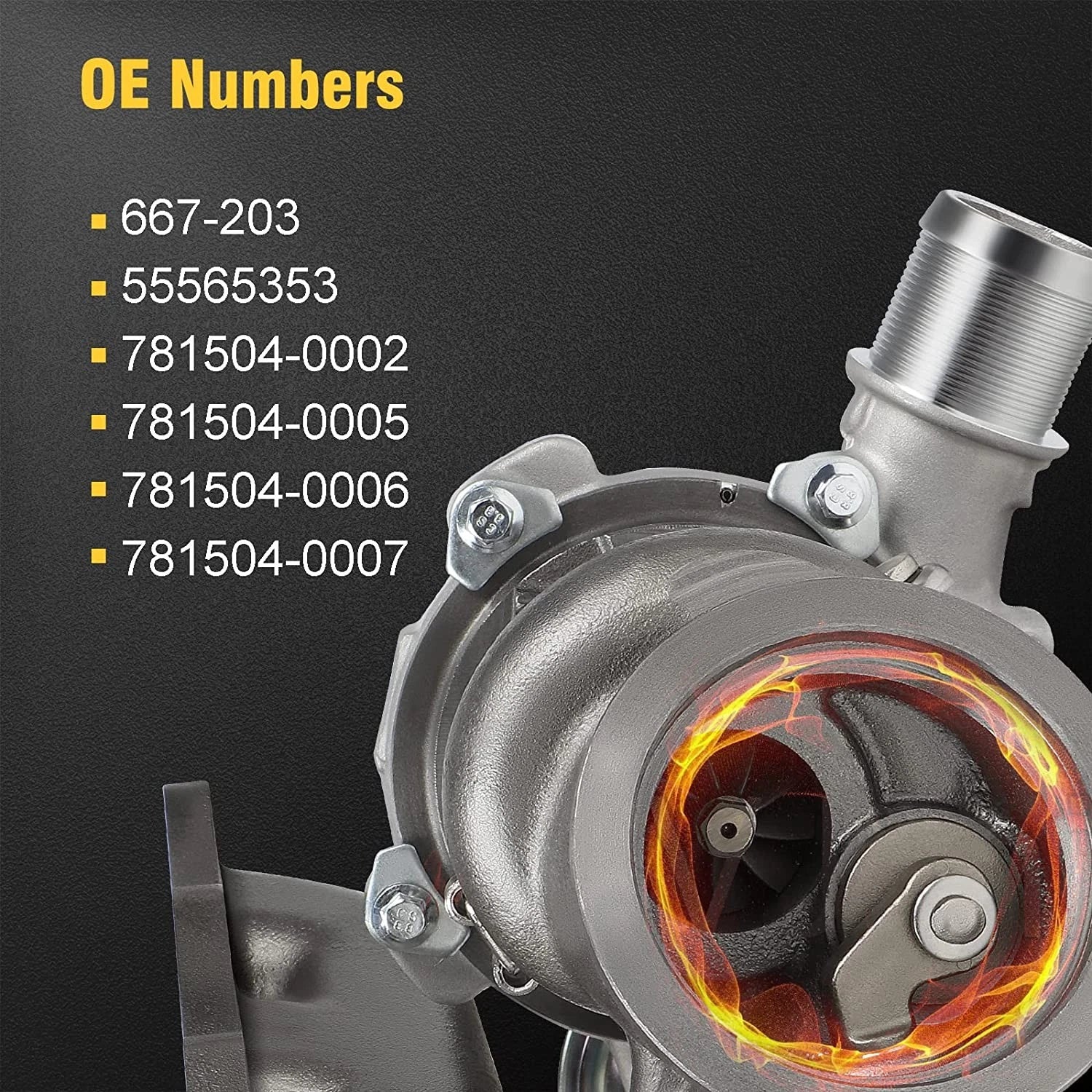 Turbocharger for Chevy Cruze Sonic Trax Buick Encore 1.4T (2011–2019)