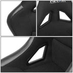NRG 330 Racing Seat with Stainless Steel Adjustable Bracket for Universal Fit