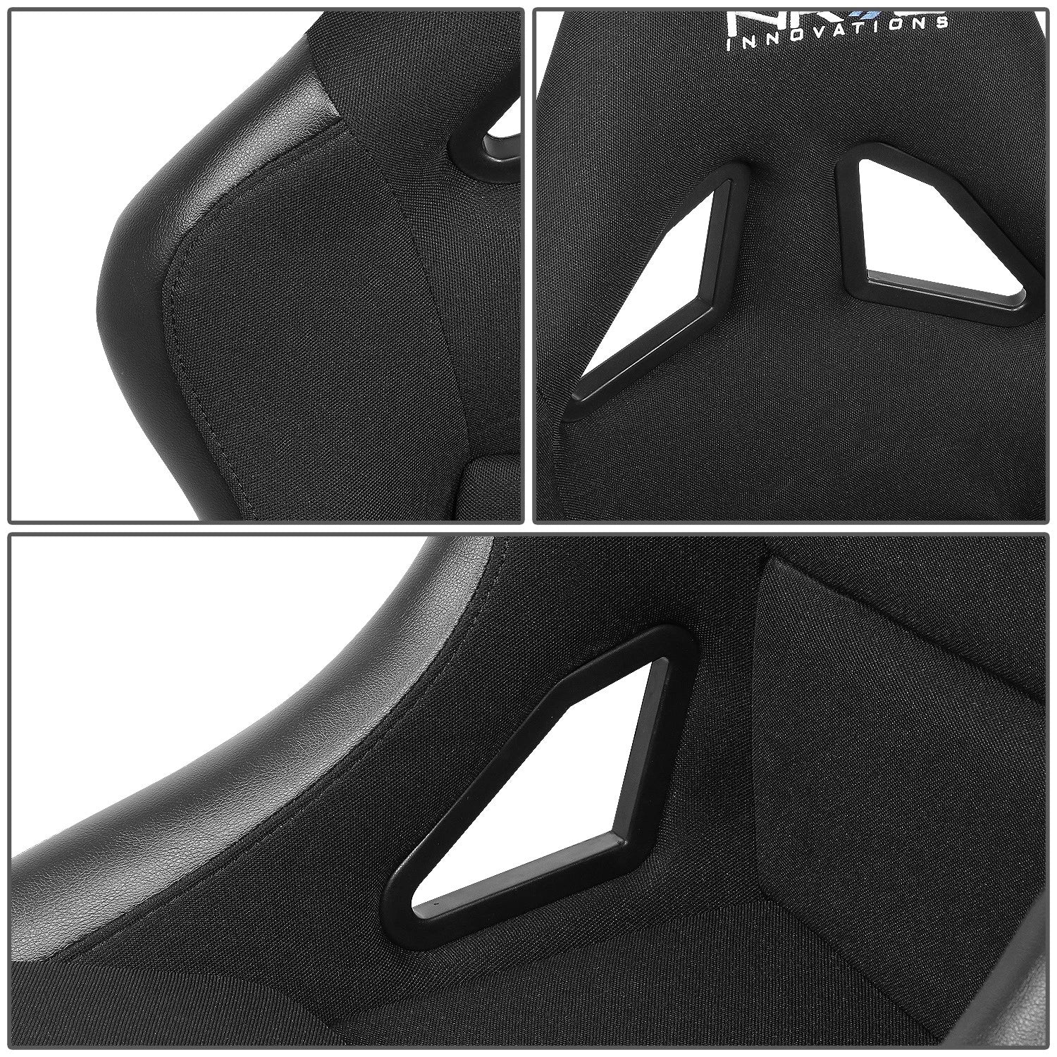 NRG 330 Racing Seat with Stainless Steel Adjustable Bracket for Universal Fit