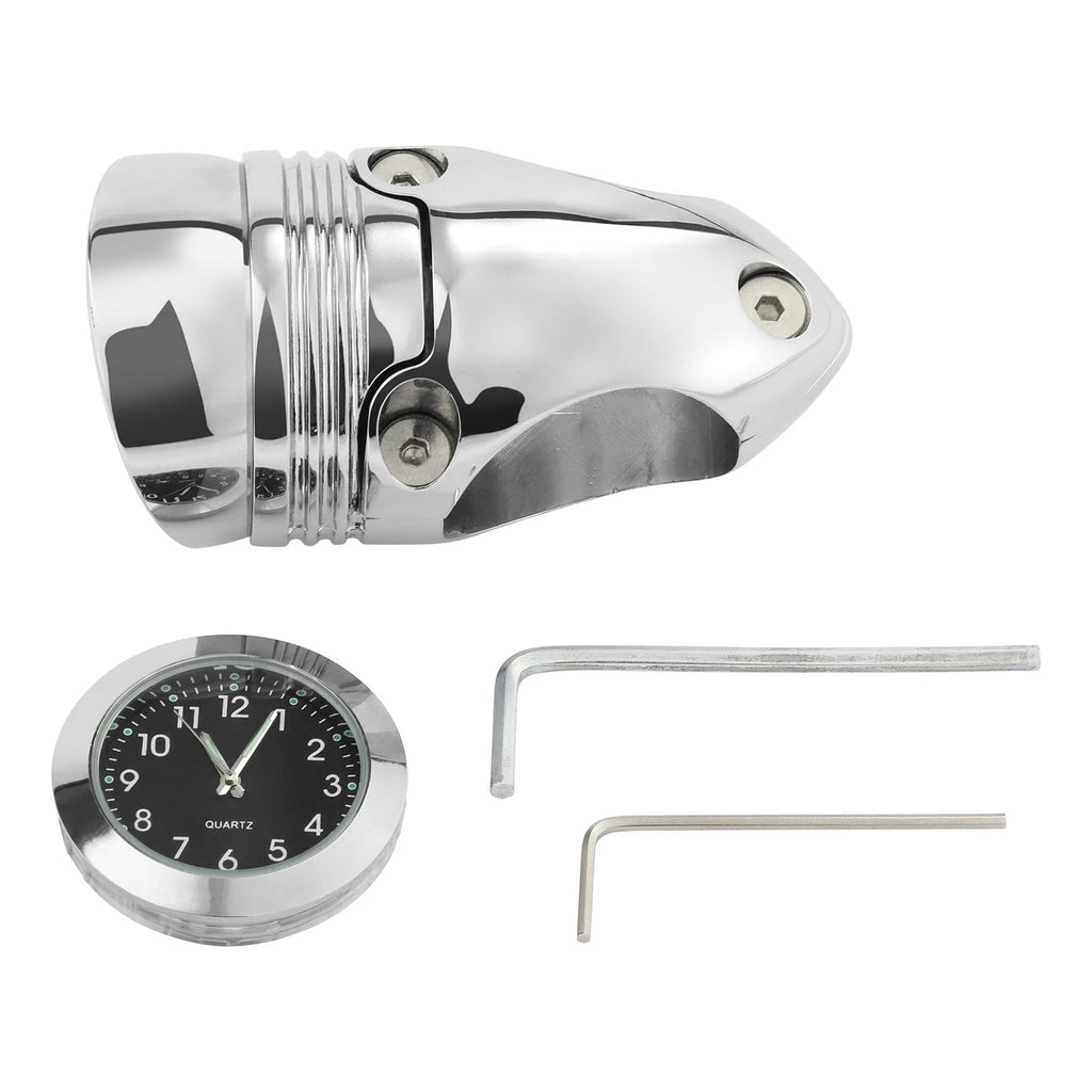1 1/4" Front Handlebar Clock Mount for Harley Custom Cruiser Chopper