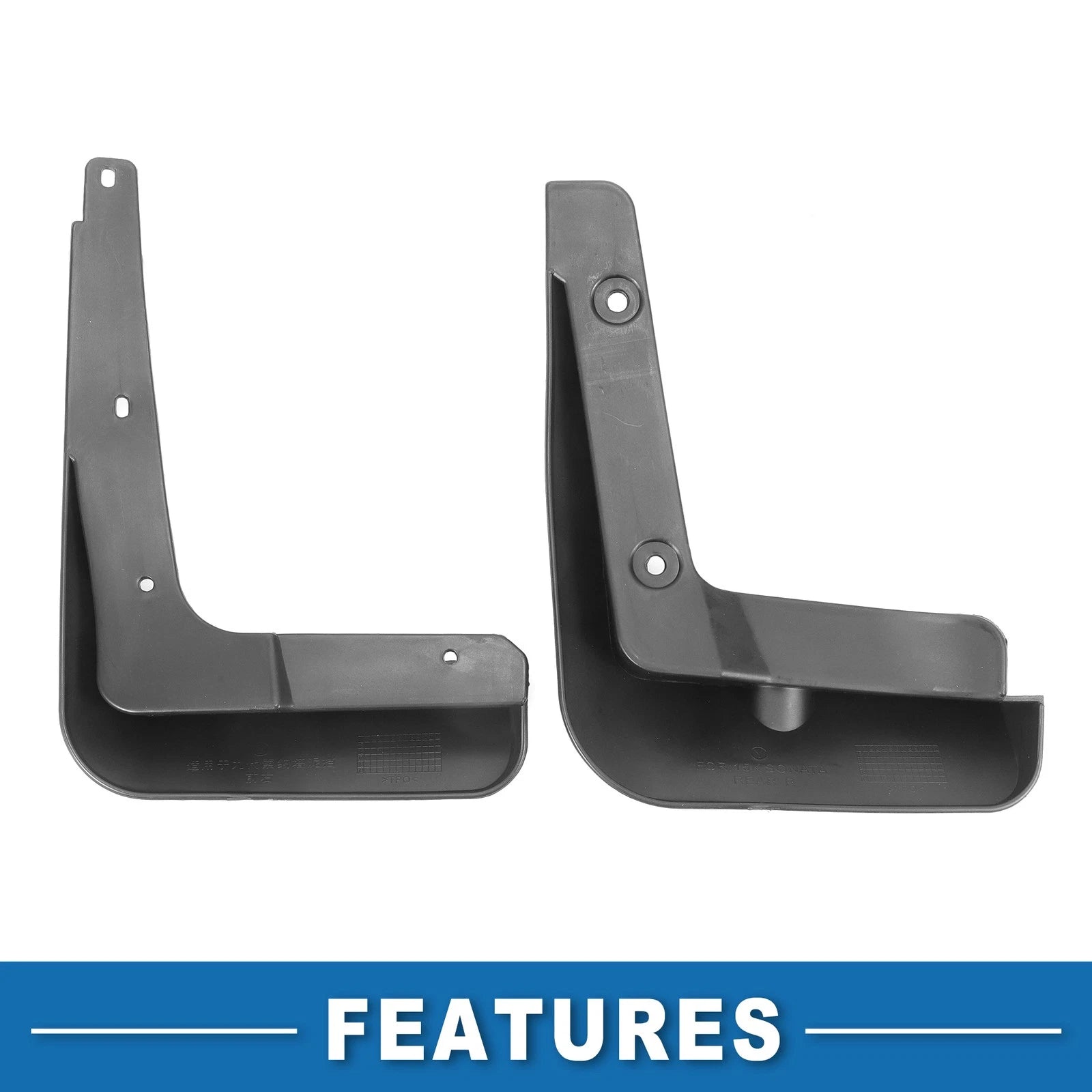 Set of 2 Front & Rear Mud Flap Splash Guards for Hyundai Sonata (2015–2016)