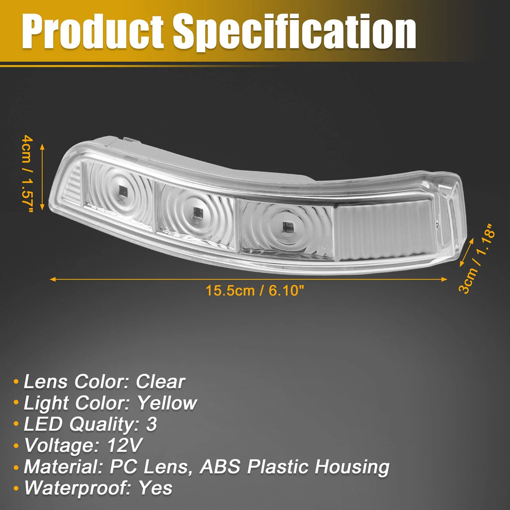 3 LED Front Left Side Mirror Turn Signal Light No. 87613-2P000 for Kia Sorento (2011–2016)