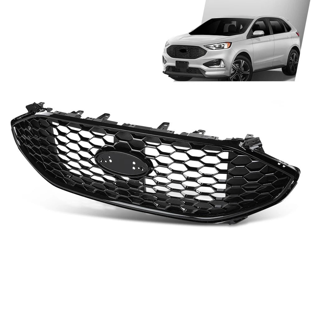 Front Bumper Upper Grille for Ford Edge ST (2019–2022) Black