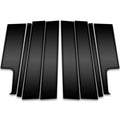 8pc Carbon Fiber Pillar Post Covers for 2007-2016 Jeep Compass