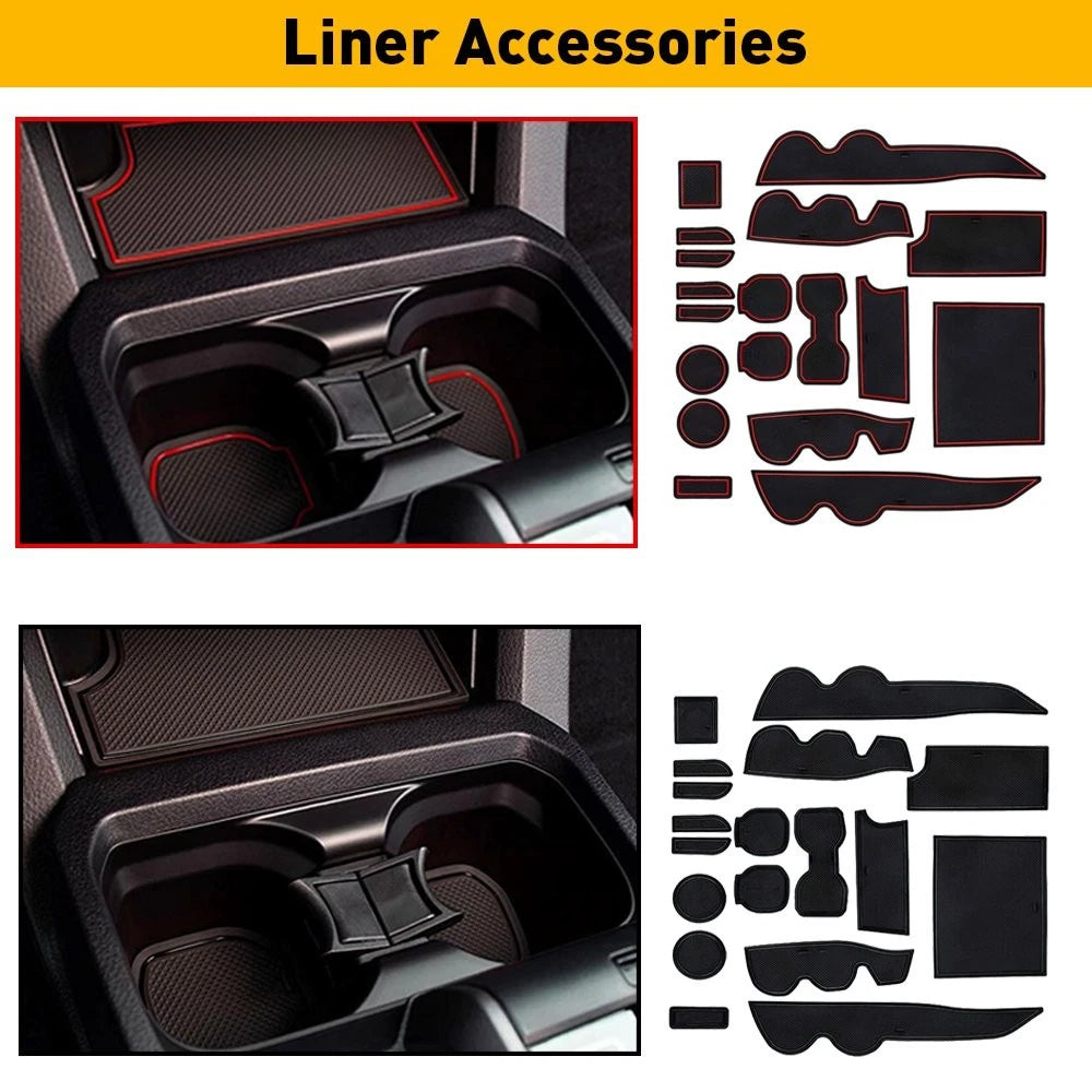 Cup Console Door Pocket Insert Liner Accessories for Toyota Tacoma (2016–2022)