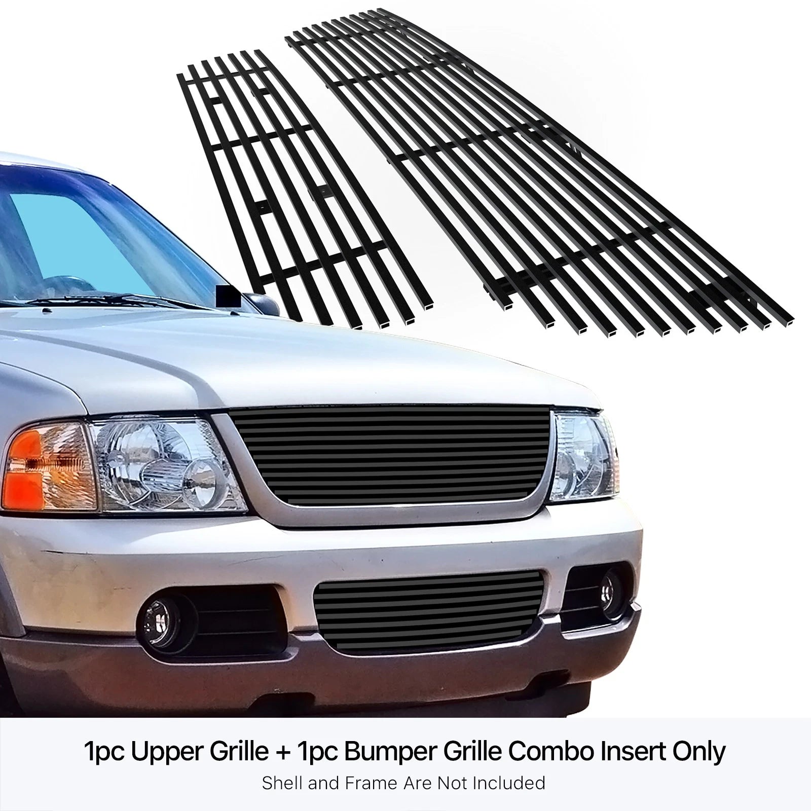 Black Billet Grille Combo for Ford Explorer (2002-2005)