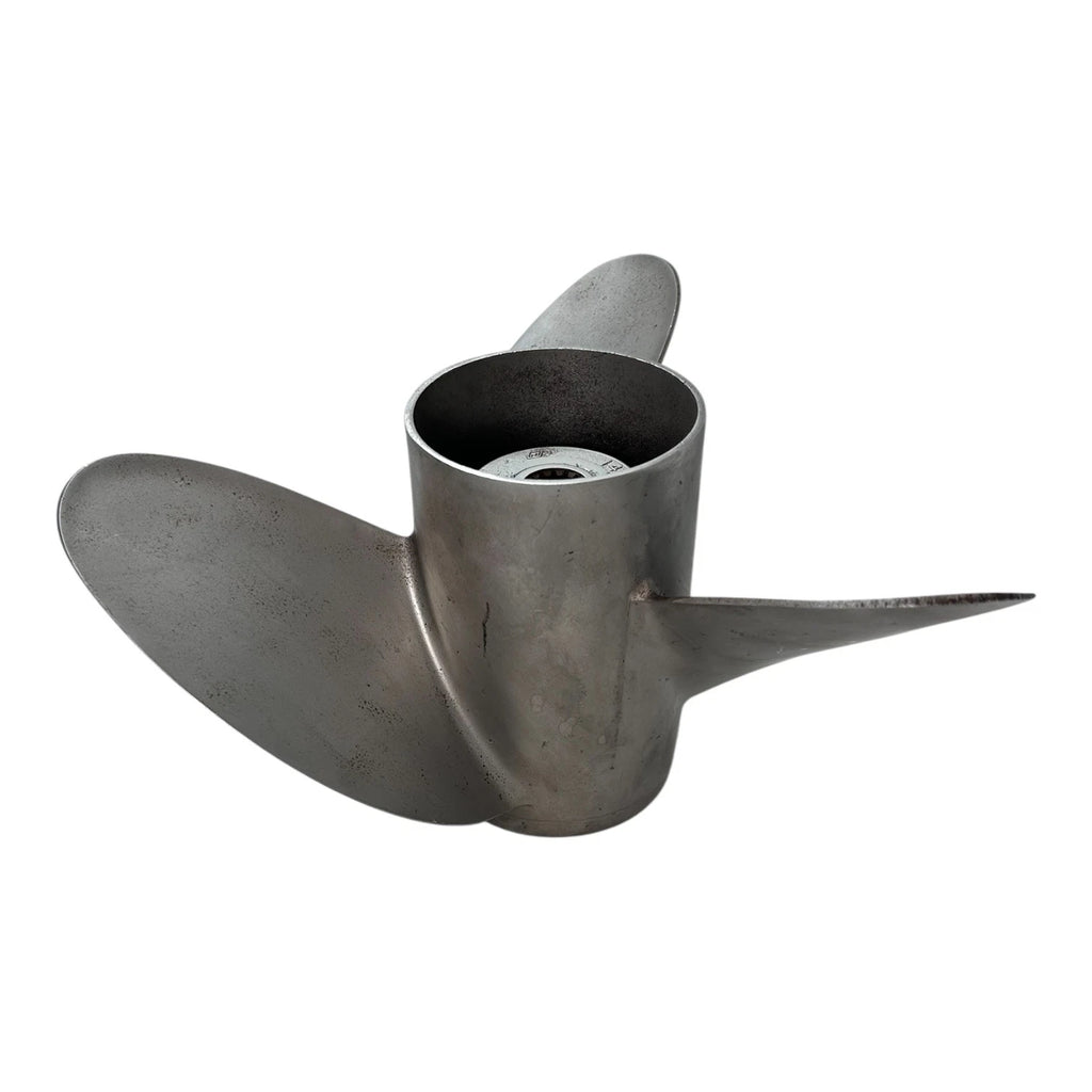 3X 14 1/2 x 22 LH Raker SS Propeller for OMC Evinrude Johnson (OEM 398503)