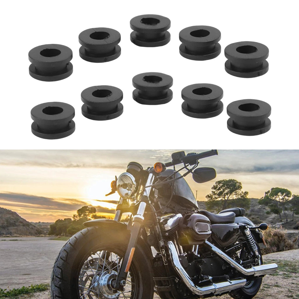 Set of 10 Rubber Grommets for Automotive Applications