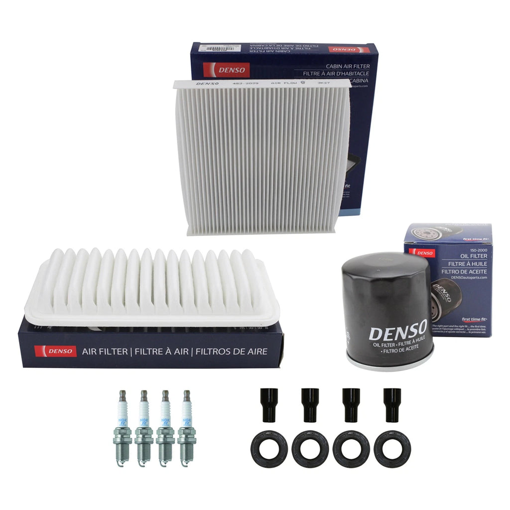 Denso Tune Up Kit & NGK 4 Spark Plugs for Toyota Corolla Matrix (2003–2008)