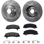 Brake Disc and Pad Kit for Chevrolet Impala (2006–2013) Cross-drilled