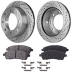 Rear Brake Disc Rotors and Pads Kit for Ford F250 F350 Excursion (2000–2005)