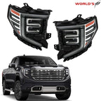 LED Headlights for GMC Sierra 1500 SLT/Denali (2022–2024) Left + Right