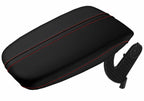 Leather Console Lid Armrest Cover for Acura TLX (2015–2020) Red Stitch