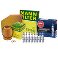 Tune Up Kit with Mann Filters & NGK Spark Plugs for BMW E60 E63 E64 (2004–2005)