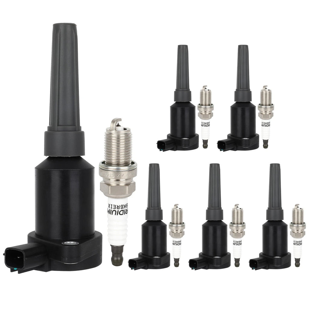 Set of 6 Ignition Coils & Spark Plugs for Jaguar Vanden Plas XJ6 XJR (1995–1997)