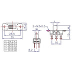 DPDT Toggle Switch 6 Pin ON-ON 3A 250V AC with Harness for