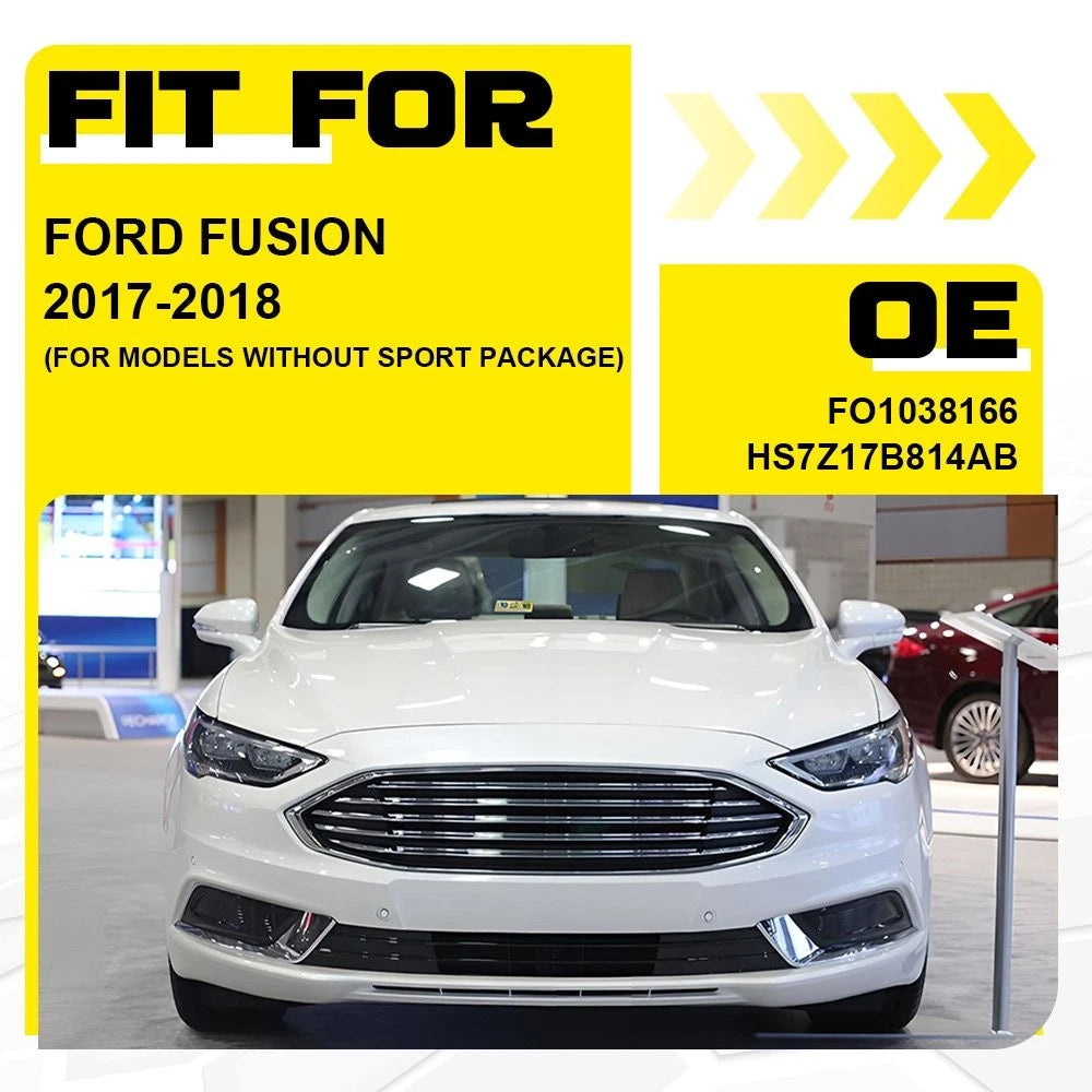 Fog Light Lamp Cover Bezel Grille for Ford Fusion (2017–2018)