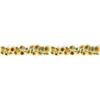 Wall Sticker Sunflower Edge Line for Home Decor (Removable, Matte)