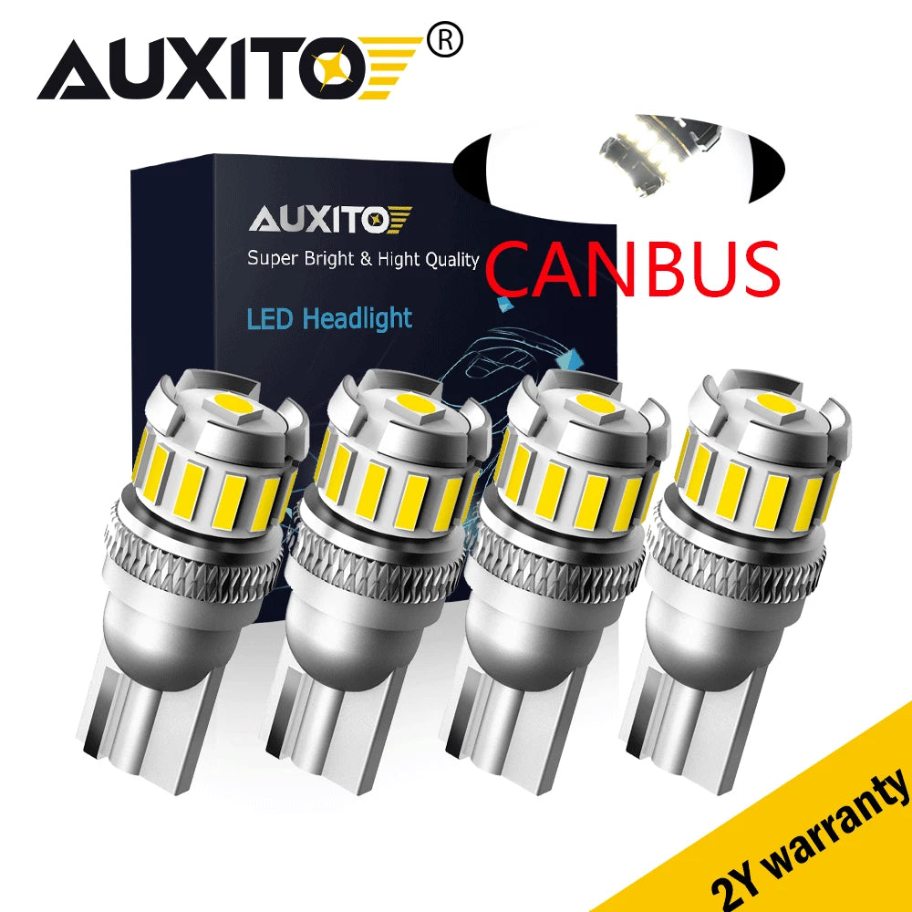 Set of 4 T10 LED License Plate Light Bulbs for Cars