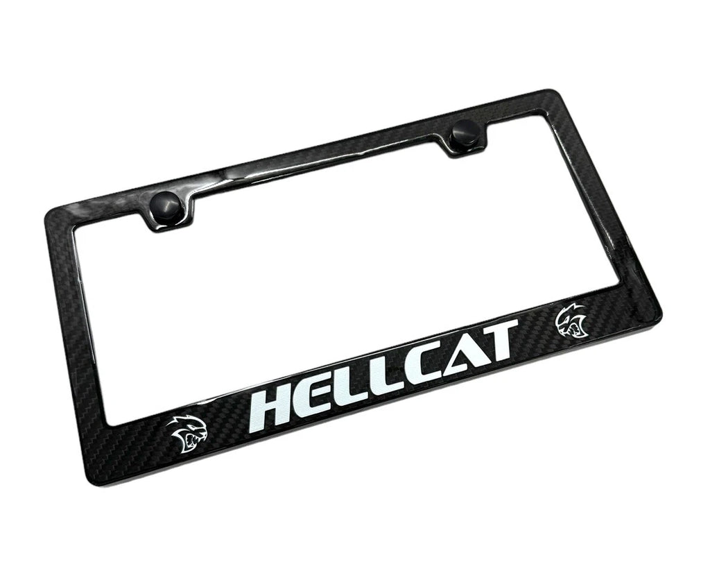 ABS License Plate Frame Real Carbon Fiber for Dodge Charger SRT Hellcat (2015–2023)