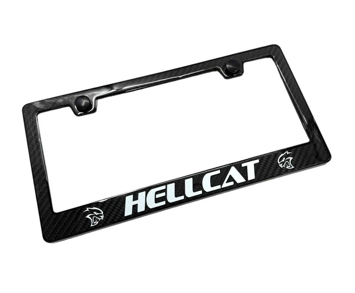 ABS License Plate Frame Real Carbon Fiber for Dodge Charger SRT Hellcat (2015–2023)